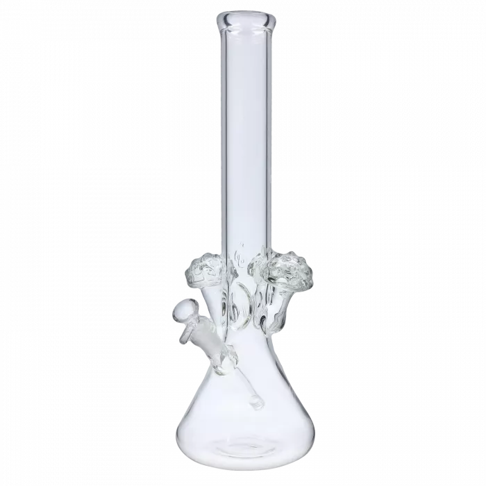 Beaker w/ Color Mouthpiece & Ice Pinch Water Pipe - 10 in.